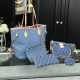 Blue Daily Letters Zipper Bags