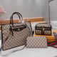 Brown Daily Letters Zipper Bags