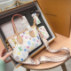White Daily Letters Zipper Bags