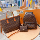 Brown Daily Letters Zipper Bags