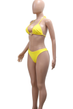 White Sexy Solid Color Hollow Out 3 Piece Sets
