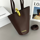 Brown Daily Letters Metal Accessories Trim Bags