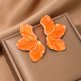 Purple Daily Leaves Irregular Earrings