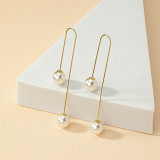 Gold Daily Pearls Decor Earrings