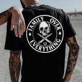 Black Casual Print Patchwork O Neck T-Shirts