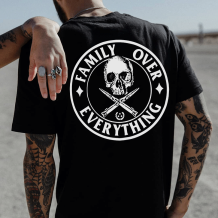 Black Casual Print Patchwork O Neck T-Shirts