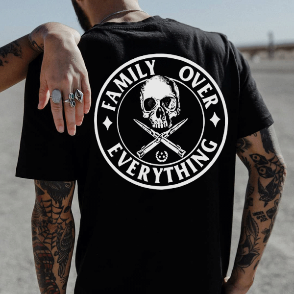 Black Casual Print Patchwork O Neck T-Shirts