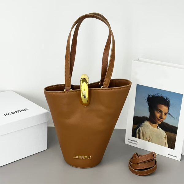 Brown Daily Letters Metal Accessories Trim Bags