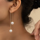 Gold Daily Pearls Decor Earrings