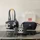 Black Daily Letters Zipper Bags