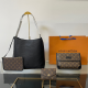 Black Brown Daily Letters Zipper Bags