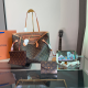 Brown Daily Letters Zipper Bags