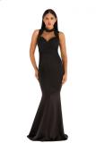 Red adult Celebrities Fashion Off The Shoulder Sleeveless O neck Mermaid Floor-Length Solid Pa