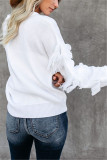 Black Fashion Casual Tassel Long Sleeve Sweater