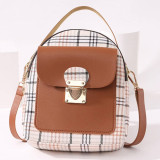 Black Fashion Casual Patchwork Zipper Backpack