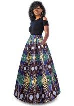 As Show-3 Bohemian Brief Cute O-Neck Short Sleeve Fit and Flare Long Two Piece Clothes