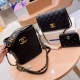 Black Daily Letters Chains Bags