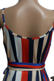 Red Chemical fiber blend Fashion adult Sexy Off The Shoulder Sleeveless Slip Swagger Ankle-Length backle