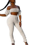 Black Fashion Sexy adult Patchwork Solid backless Draped Bandage Two Piece Suits pencil Nine Sleeves Two Pieces