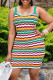 Green Sexy Casual Print Backless U Neck Sling Dress