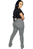 Black Fashion Sexy adult Ma'am Letter Two Piece Suits pencil Short Sleeve Two Pieces
