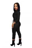 Brown Fashion Sexy Solid bandage zipper PU Long Sleeve Turndown Collar 