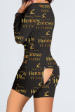 White Casual Living Print Basic V Neck Regular Romper