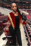 Blue cardigan Embroidery tassel Solid Button Others Long Sleeve 