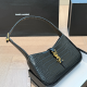 Black Daily Letters Metal Accessories Trim Zipper Bags