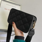 Black Fashion Casual Solid Crossbody Bag