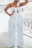 Leopard Print Fashion Sexy Print Backless Strapless Sleeveless Two Pieces