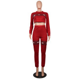 Red Two-piece suit