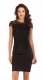 Black O-Neck Short Sleeve A-Line skirt Summer Dresses