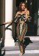 As Show Print Stitching Low Waist Two-piece suit