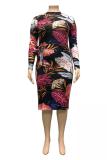 White Fashion Sexy adult Turndown Collar Print Zippered