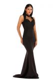 Red adult Celebrities Fashion Off The Shoulder Sleeveless O neck Mermaid Floor-Length Solid Pa