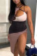 Apricot Fashion Sexy Patchwork Hollowed Out O Neck Sleeveless Dress