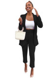 Light Purple Fashion Celebrities adult Two Piece Suits Solid Straight Long Sleeve