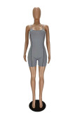 Pink Sexy Casual Solid Patchwork Spaghetti Strap Skinny Romper