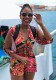 As Show Print Mid Waist Elastic Waist Two-piece suit