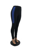 Red Fashion Casual Solid Patchwork Regular Mid Waist Pencil Trousers