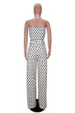 Leopard Print Fashion Sexy Print Backless Strapless Sleeveless Two Pieces