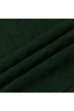 Green Wool Europe and America Solid Two Piece Suits pencil Long Sleeve Two-Piece Short Set