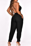Green Sexy Casual Solid Backless Spaghetti Strap Sleeveless Two Pieces