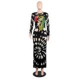 As Show Fashion Long Sleeves O neck Knee-Length 