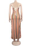 Multi-color Fashion Sexy Spaghetti Strap Sleeveless Slip Asymmetrical Floor-Length bandage asymmetrica