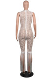 White Sexy perspective Hollow Sleeveless Jumpsuits