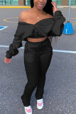 Grey venetian Fashion adult Ma'am OL Solid Two Piece Suits pencil Long Sleeve Two Pieces