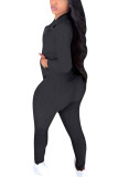 Red Fashion Sexy Adult Patchwork Solid Patchwork Turndown Collar Long Sleeve Regular Sleeve Regular Two Pieces
