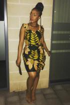 Black Fashion Sexy Spaghetti Strap Sleeveless Slip Slim Dress Mini Print asymmetrical Paisley ba